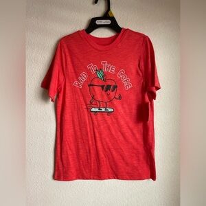 Garanimals Red Graphic Tee with Apple Design “Rad to the Core” size 10